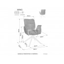 Стул SIGNAL WING Brego 07 серый/черный, поворотный